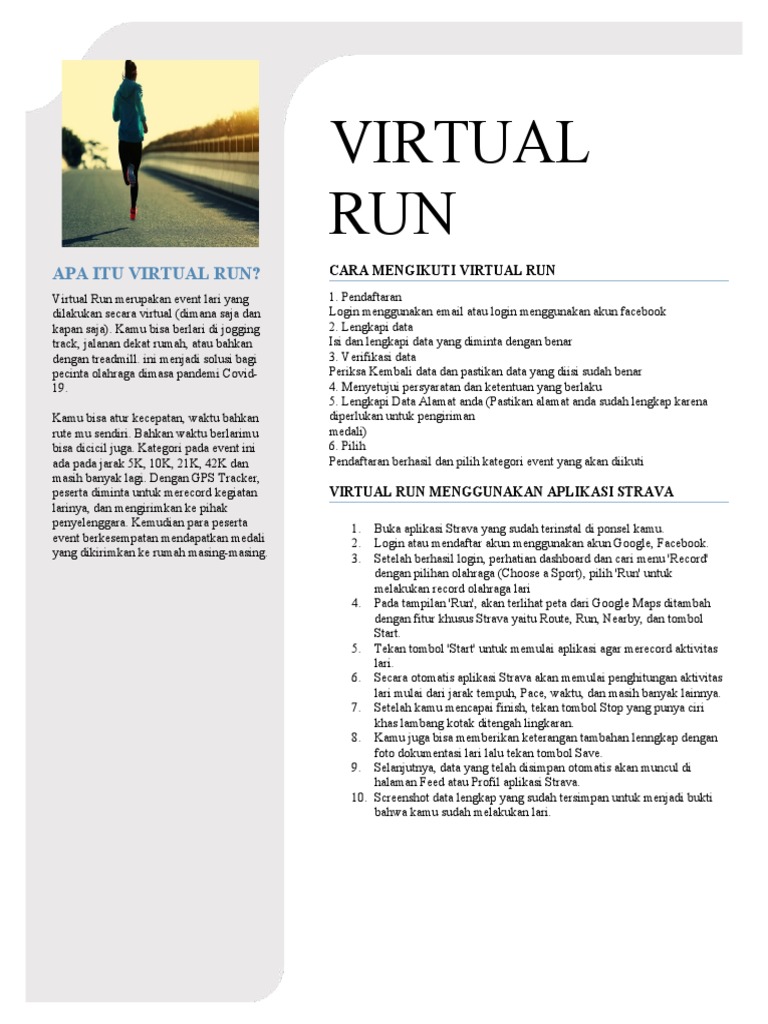Panduan Lengkap Virtual Run 2023 | PDF