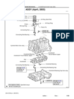 CYLINDER BLOCK ASSY (April, 2003) : Components