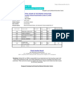 Central Board of Secondary Education Secondary School Examination (Class X) 2020