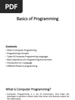 Basics of Programming