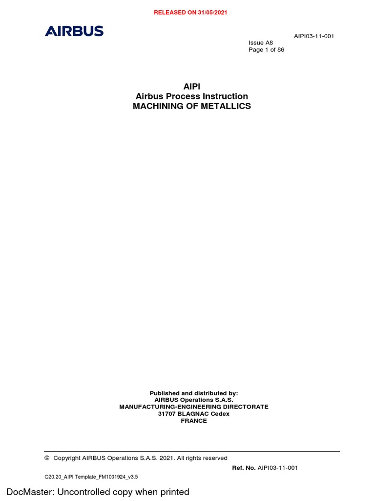 Aipi 03-11-001 English | PDF | Machining | Drilling