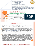 Prof. K. S. Jaiswal: Department of Commerce