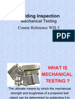 Welding Inspection: Mechanical Testing Course Reference WIS 5