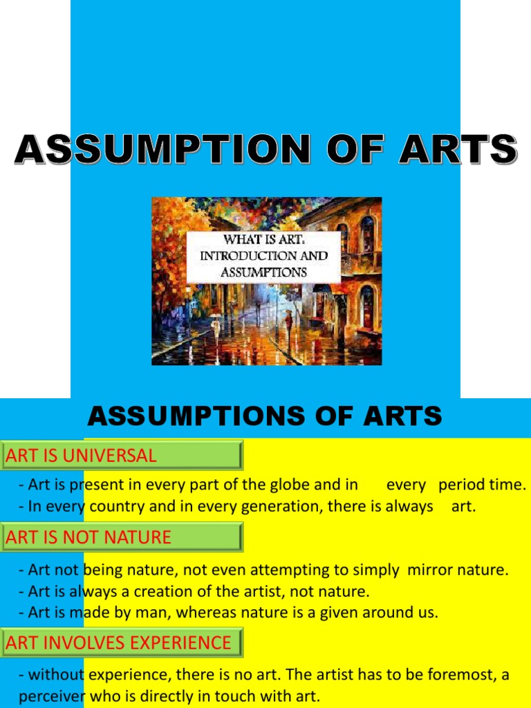 2.assumption of Art | PDF | Aesthetics | The Arts