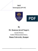 By Dr. Kamran Javed Naquvi,: Unit II Pharmacognosy (DP-103)