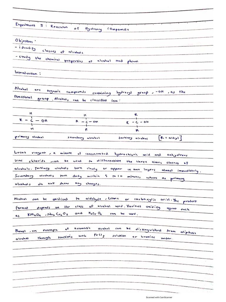 Lab Report Chemy 5 Matriculation PDF