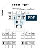 Ficha de La Letra P para Primero de Primaria