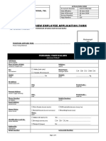 New Employee Application Form: Pt. Akasha Wira International, TBK