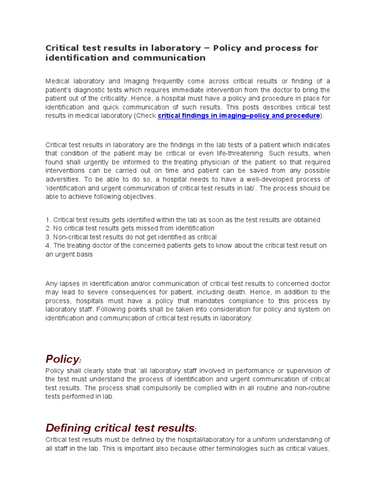Can Joint Commission Report Critical Test Results? – ETFGPC