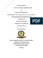 A Study of Capital Market Line: in Partial Fulfilment of The Requirements For The Award of The Degree in