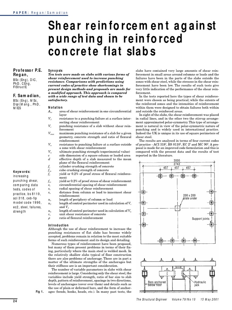 Shear Reinforcement Against Punching in Reinforced Concrete Flat Slabs ...