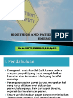 Bioethics and Patien Safety in Emergency Cases
