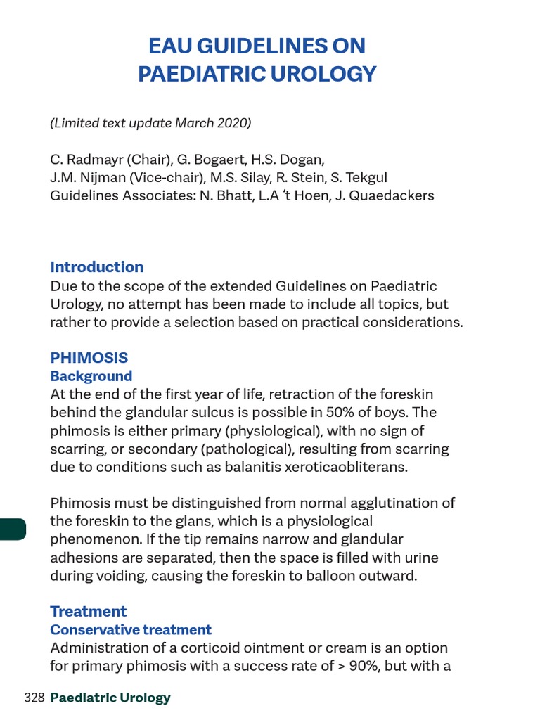 EAU ESPU Pocket Guidelines On Paediatric Urology 2020 Download Free