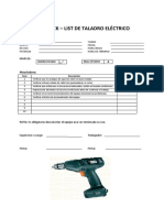 CHECK – LIST DE TALADRO ELÉCTRICO