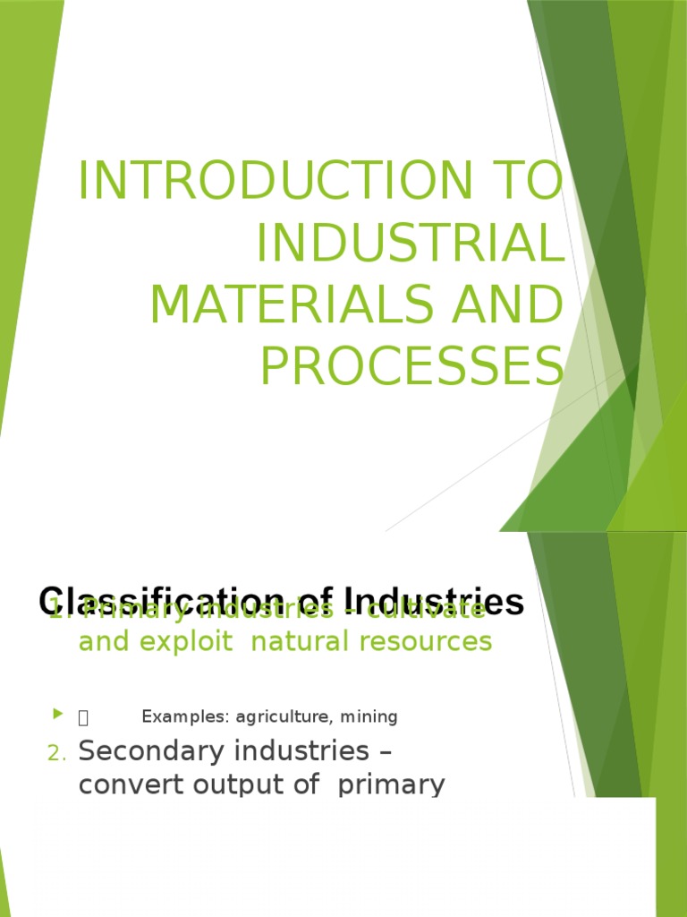 1 Introduction To Industrial Materials and Processes PDF Automation
