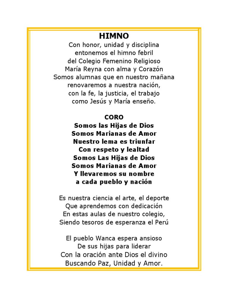 Himno de Maria Reyna | PDF