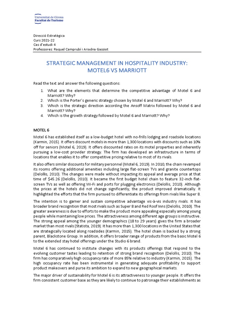 What Is The Importance Of Strategic Management In Hospitality Industry