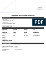 Formulario de Solicitud de Inscripción