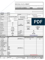 Personal Data Sheet