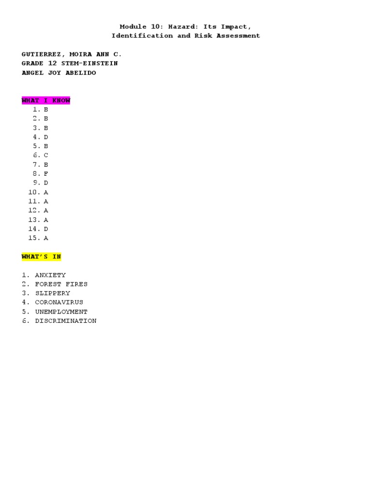 Drrr 10 Pdf Risk Hazards