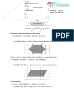 Avaliação Diagnostica Geometria 8 Ano