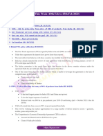 Economy This Week (19th Feb To 25th Feb 2022) : 1. Behind FTA Policy Calibration (IE 22/2/22)