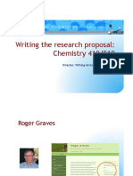 Writing The Research Proposal: Chemistry 419/519
