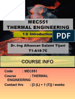 MEC551 Thermal Engineering