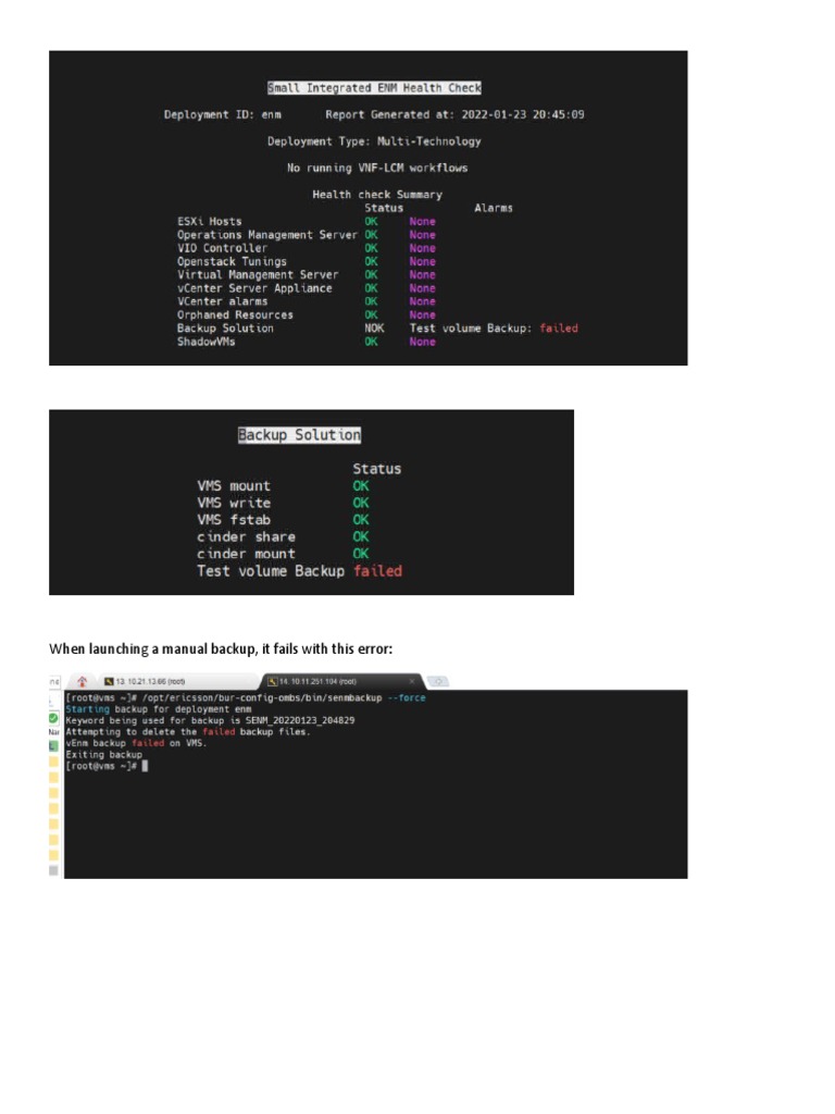 When Launching A Manual Backup, It Fails With This Error | PDF | Open ...