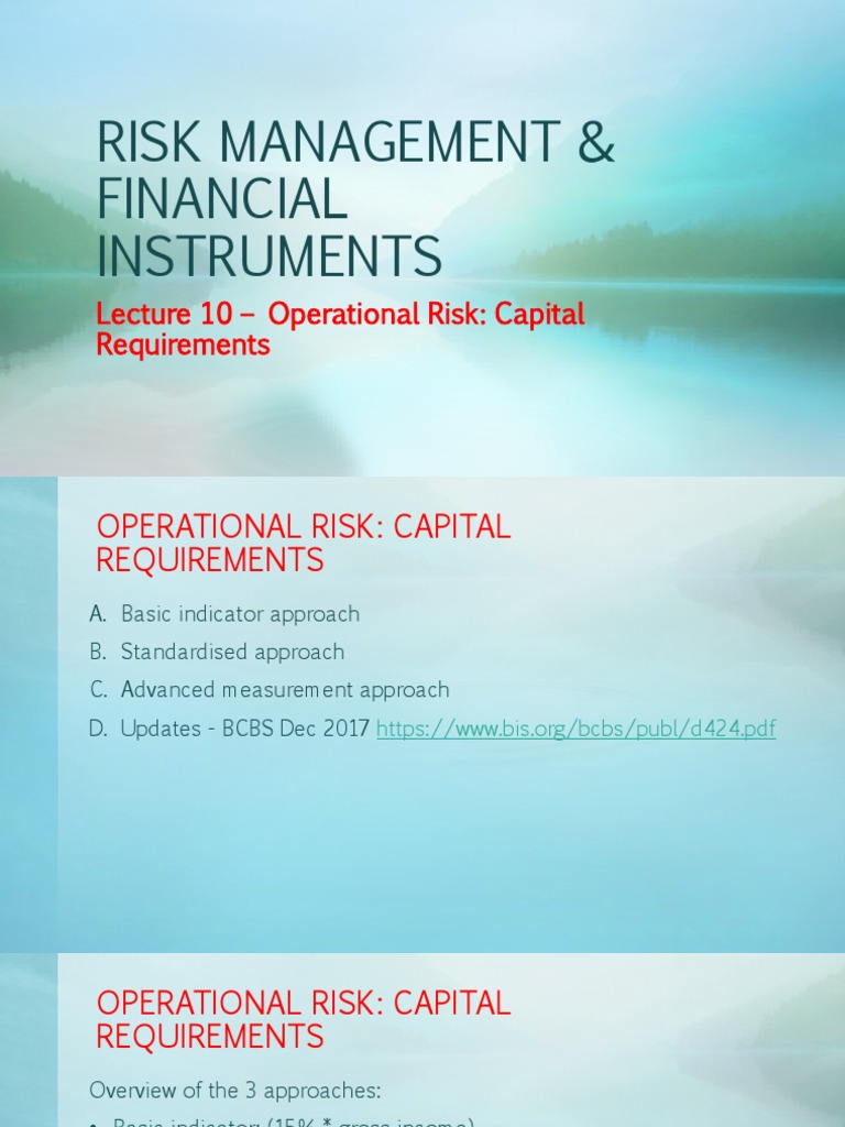 10 Operational Risk Capital Requirements PDF