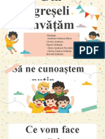 Din Greșeli Învățăm - Grupa 7