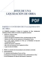 Partes de Una Liquidación de Obra