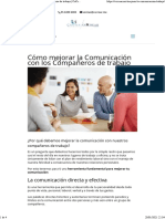 Cómo Mejorar La Comunicación Con Los Compañeros de Trabajo