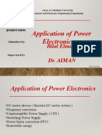 Application of Power Electronics: Dr. Aiman Bilal Elmahdy