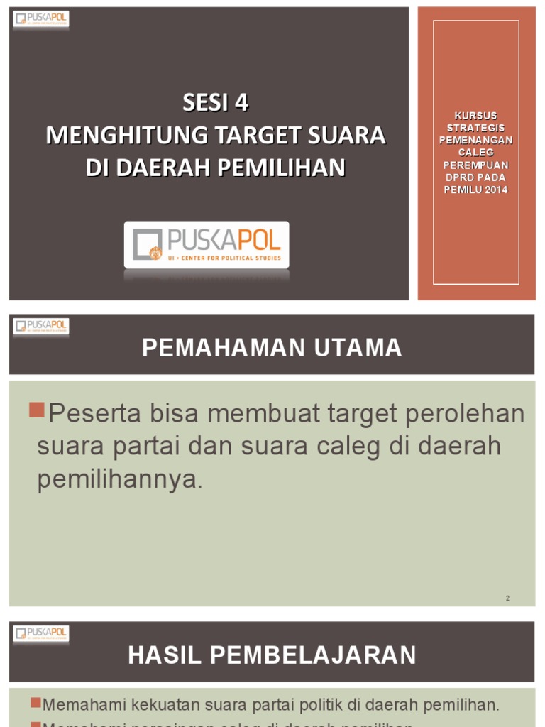 Sesi 4 - Hitung Target Suara | PDF