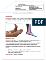 Foot Drop and Prevention of Foot Drop: Approved By: Write Name of The Unit Nursing Head