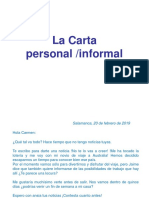 La Carta Personal /informal