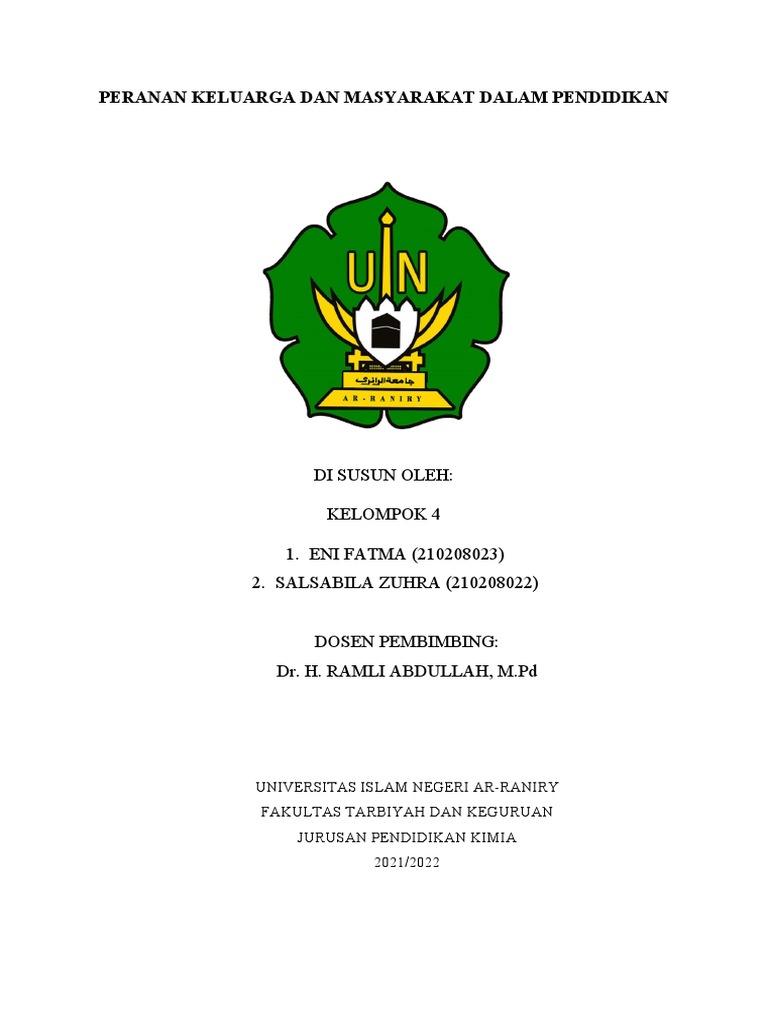 Peran Keluarga dan Masyarakat dalam Pendidikan | PDF | Ilmu Sosial ...