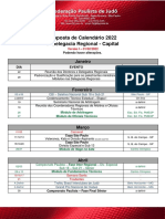 Calendário 2022 1a Delegacia Regional de Judô SP