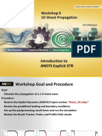 Workshop 6 1D Shock Propagation: Introduction To ANSYS Explicit STR