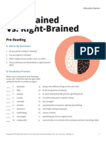 Left Brained vs. Right Brained