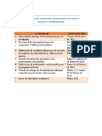 Ampliación Del Calendario de Doctorad en Ciencias Sociales y Humanidades