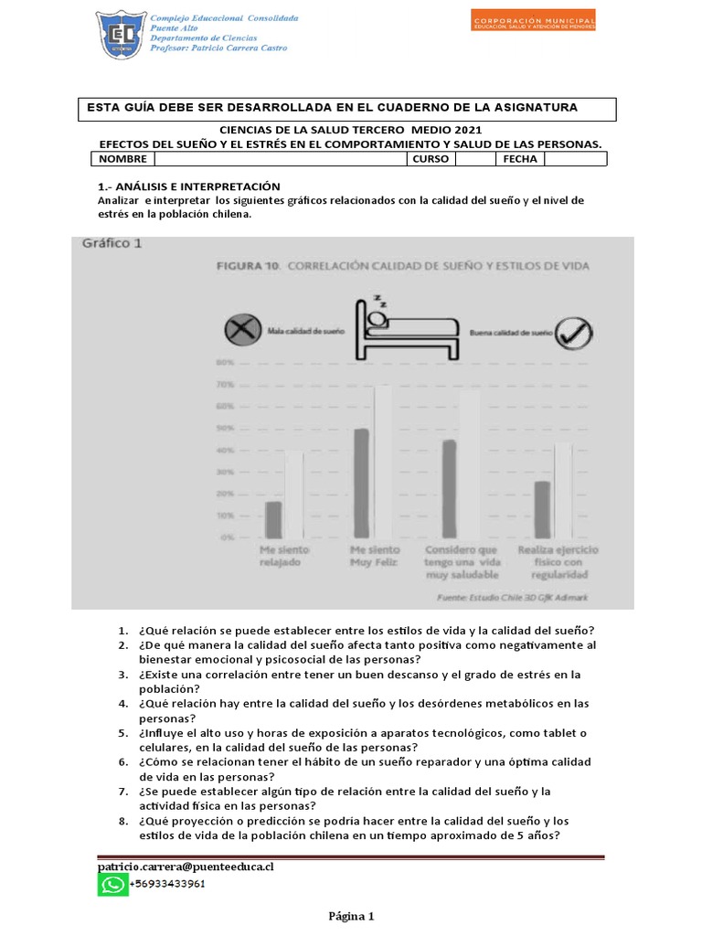 Calidad del Sueño y Estilos de Vida en Chile | PDF | Dormir | Estrés ...