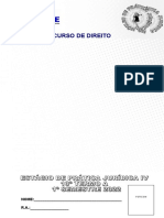 Índice - Folha de Rosto - ESTÁGIO DE PRÁTICA JURÍDICA IV - 10º TERMO