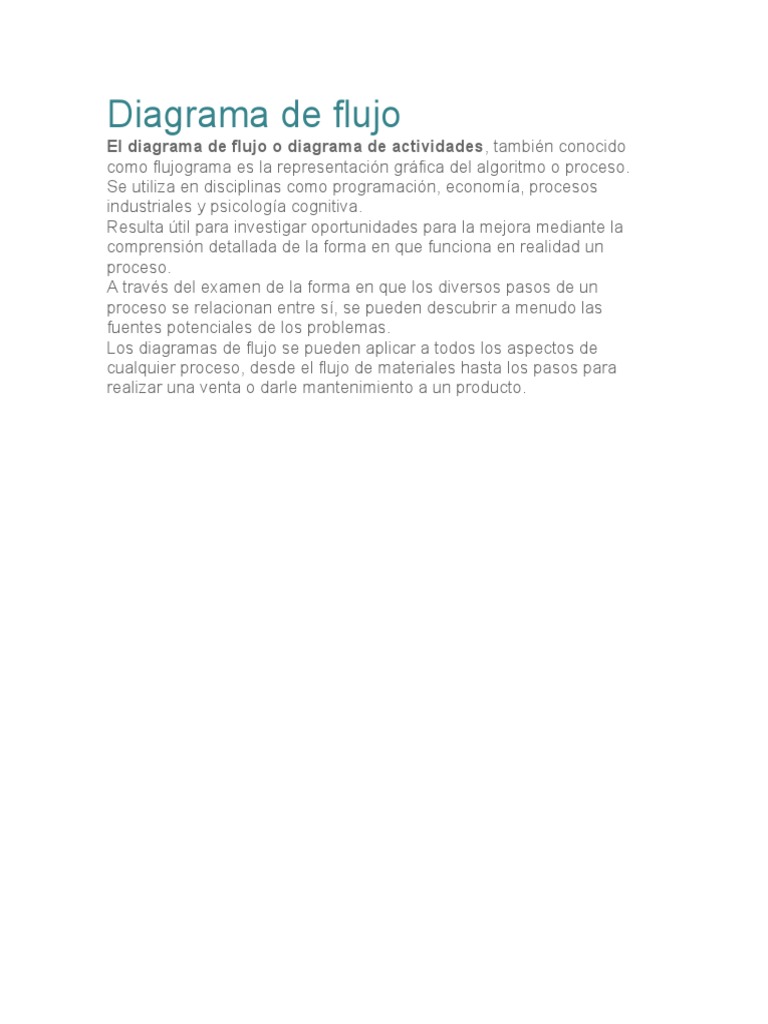 Tipos y usos del diagrama de flujo | PDF | Informática