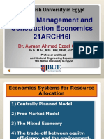 Project Management and Construction Economics 21ARCH16I: The British University in Egypt