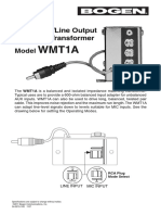 Wmt1A: Line Input /line Output Matching Transformer