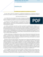 Ley 2 - 2021, de 24 de Junio - Pandemia COVID-19 - Euskadi