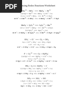 Balancing Redox Reactions Worksheet - Key