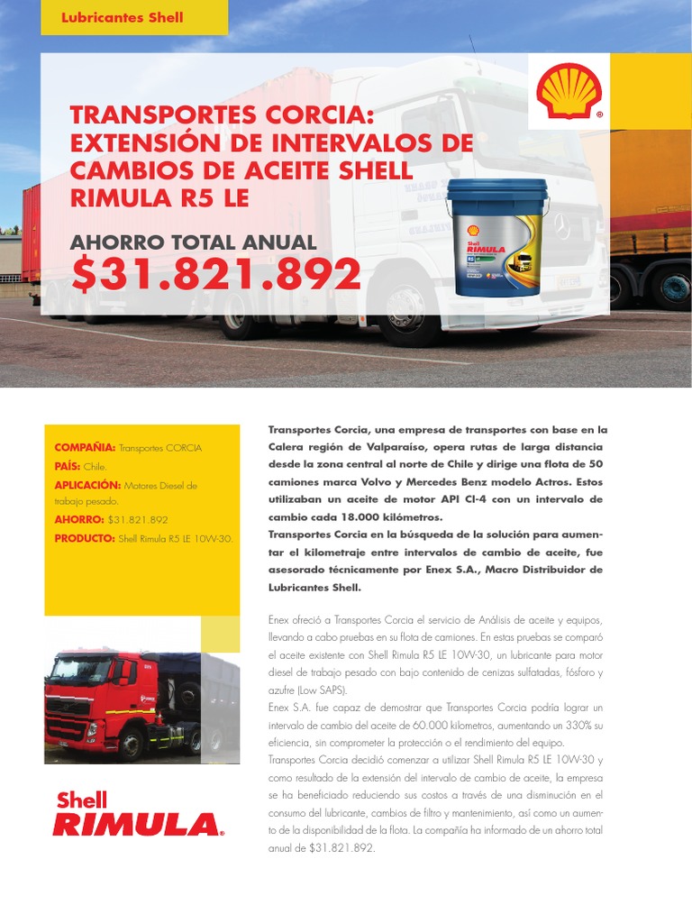 Ahorro en Transportes Corcia con Shell | PDF | Lubricante